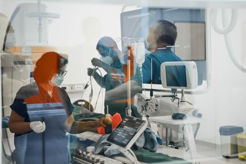 A patient in the Cath Lab Pulse Cardiology Center