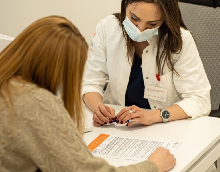 Doctor and Patient Checking the Results