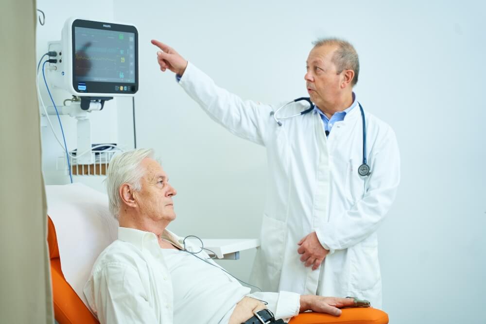 Doctor and patient in the day hospital