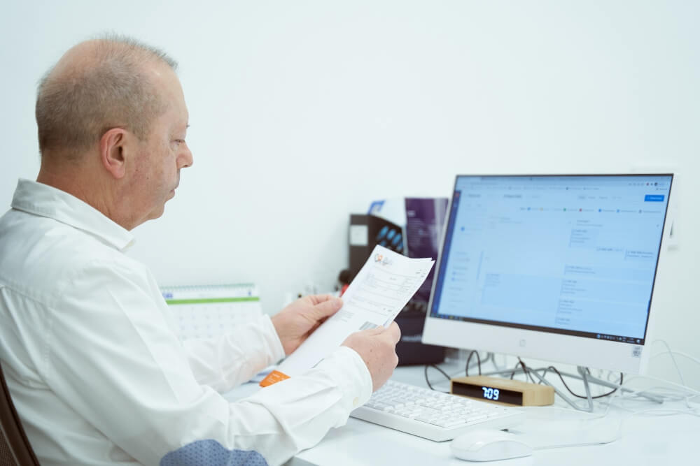 Cardiologist Dr. Goran Popović in his office at the Pulse Cardiology Center